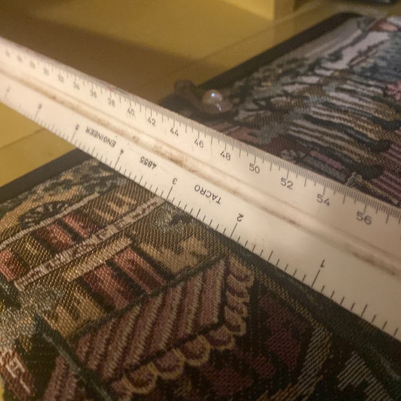 Small tapestry vintage purse clutch with attached change purse. - Picture 8 of 8